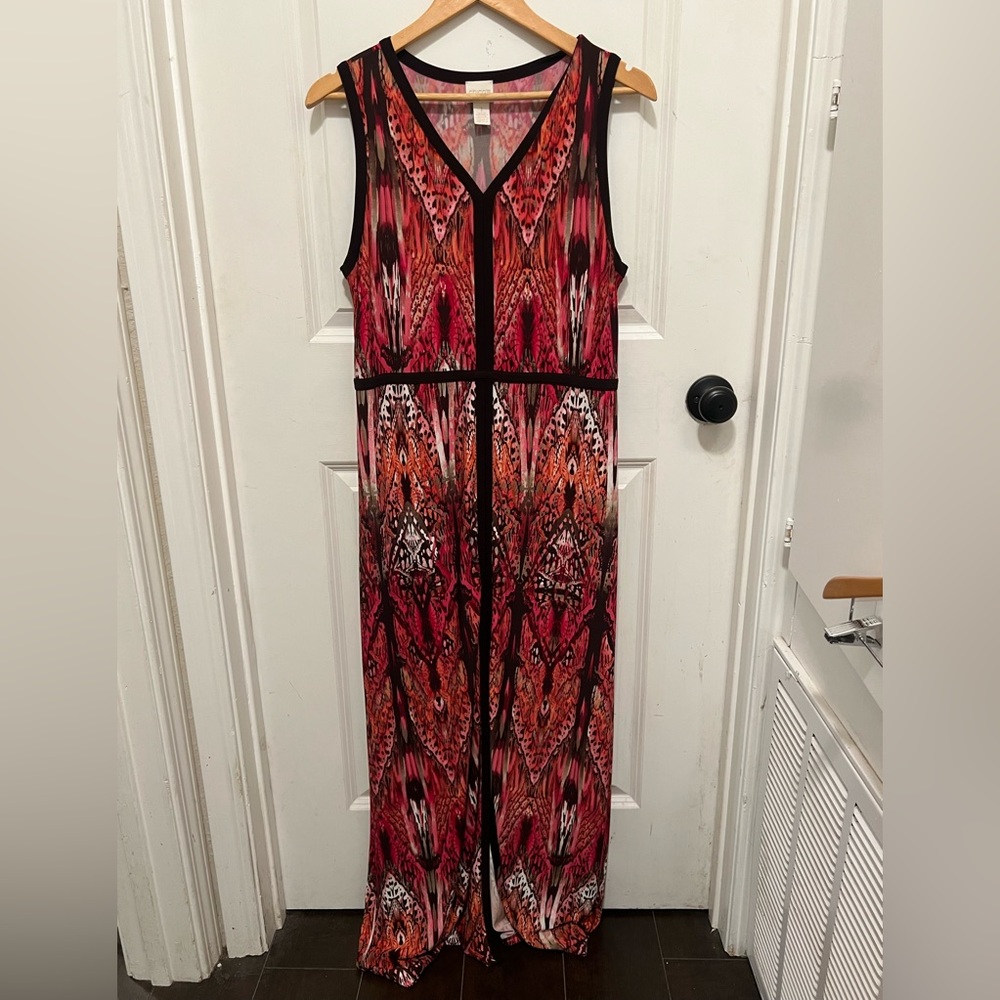Chico’s Maxi Dress with Slit Sz 1 (medium) Gently Used